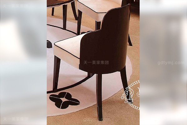 麻豆AV下载后现代麻豆黄色网站免费观看客厅餐桌椅玫瑰玉餐黑檀饰面绒布餐椅餐椅